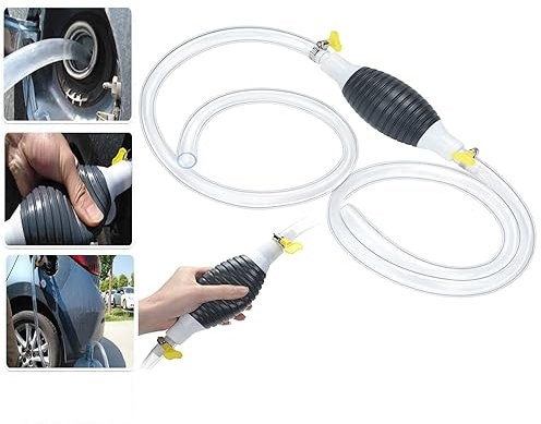 Clisole Multifunction Liquid Sucker, Water Pump Oil Pump, Car Fuel Tank Sucker Flow Siphon Hand Pump, for Gas Gasoline Petrol Diesel Oil Liquid Water with 2M Syphon Hose