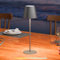 Postlucky Tischlampe Kabellos Dimmbare Touch LED Tischlampe Akku Warmweiß 2700K-4000K USB Aufladbar Akku Tischleuchte Kabellos IP54 Wasserdicht Tischlampe Outdoor für Garten Esstisch (Grau)