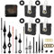 MXTIMWAN Mecanisme Horloge Murale, Kit Mécanismes de Mouvement d'Horloge à Quartz Silencieux, Mécanisme d'horloge Murale à Axe Long et Court, pour Rechange Bricolage d’Horloge