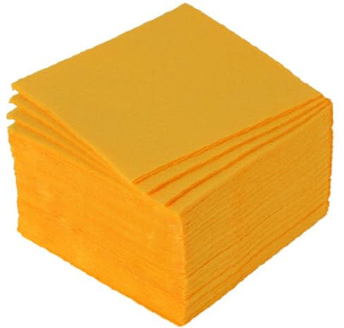 MACOSA U6SEJ759MO Cocktailservietten Set 40 Stk. Senfgelb Gelb Tisch-Deko Papierservietten Einweg-Servietten Papier Partyservietten Dekoservietten Tischservietten Mundtuch