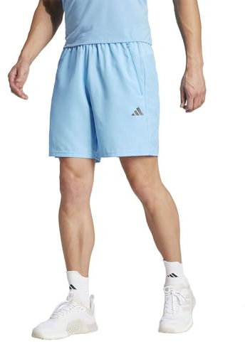 adidas Men's Train Essentials Woven Training Shorts Semi Blue Burst/Black L 13 cm