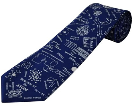 Tie Studio 0795 Krawatte aus Polyester, Struktur von Atom auf Blau