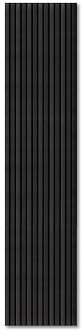 Kaiser plastic® Akustikpaneele | Farbe: Eiche schwarz | Wandpaneele in verschiedenen Formaten | Lamellenwand aus Holzfunier und Filz (150 x 40 cm)