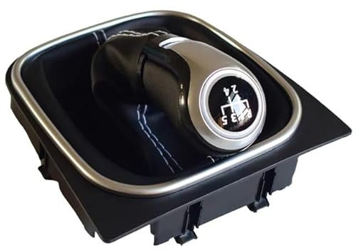 Cakievro 5/6-Gang-Schaltknauf für VW Golf 6 Go-lf 5 A5 MK5 GTI GTD R32 2004–08 Scirocco 09–14 (5-Gang-weiße Linie)