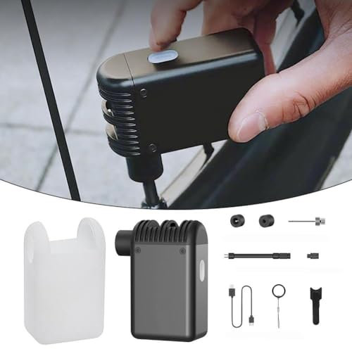 Tiny Bike Pump,Mini Lighted Inflatable Pump,Portable Handheld Wireless Charging Motorcycle Tire Pump,Multifunction Pump Air Combination Portability,Rechargeable Battery Portable Ultra Mini Pump