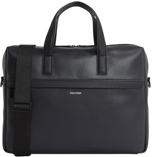 Calvin Klein Herren Laptoptasche mit Schultergurt, Schwarz (Ck Black), Einheitsgröße