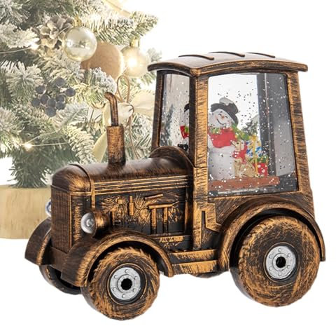 Schneekugel Weihnachtsdeko, Schneekugel für Bücherregal, Weihnachten Tischdekorationen Laterne, Schneekugel Traktor Thema Schneekugel Laterne, Vintage Weihnachten Schneekugel