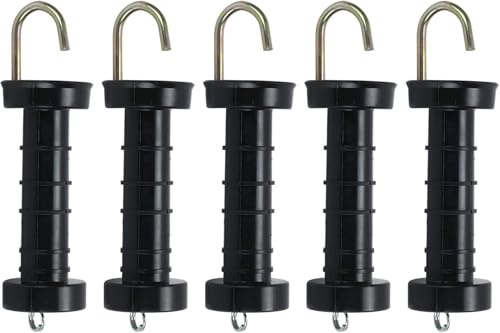 WinHUb 5PCS Electric Fence Handles Insulated Spring Tension Gate Handle Replacement Accessories for Fencing
