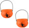 Toyvian 2stücke Halloween Kürbis Süßigkeiten Eimer Umweltfreundliche Snack Aufbewahrung Orange Party Dekoration Für Spaß Und Überraschungen
