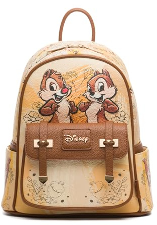 Wondapop Disney Chip 'n Dale Mini-Rucksack, veganes Leder, 27,9 cm, Braun, Einheitsgröße, Modern