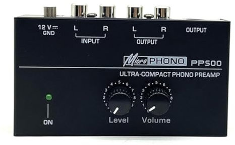 Asyduey PP500 Record Player Preamplifier Vinyl Turntable Amplifier Preamplifier Turntable Volume Control Amplifier UK Plug