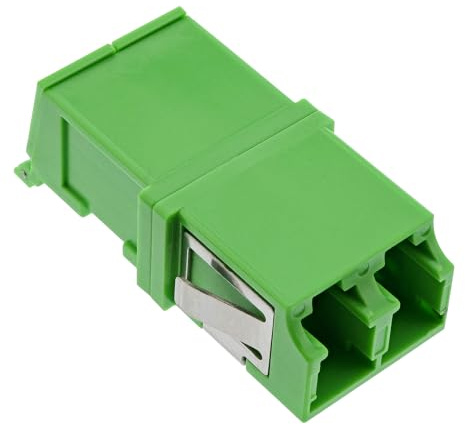 InLine LWL Kupplung Duplex LC/LC, Singlemode, mit Shutter, Keramik, für SC-Simplex-Ausschnitt, grün, 89989O