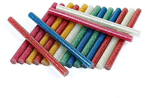 Anneome 50pièces Lot Bâtons De Colle Thermofusible Scintillante Couleurs Vives Adhésif Fort Et Flexible Eva Pour Bricolage Réparation Et Décoration Artistique