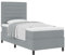 vidaXL Boxspringbett mit Matratze Hellgrau Stoff 80X200 cm Modern Polsterbett Für Schlafzimmer Innengebrauch Erwachsene Einzel Schlaflösung Rahmen Möbel Kopfteil Holzbeine