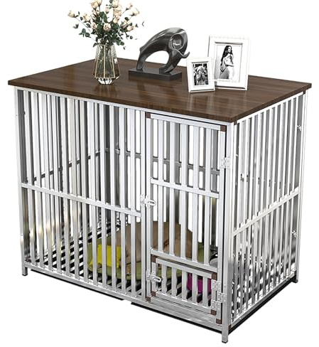 Hundebox aus Edelstahl für große Hunde - langlebig, starke Tragfähigkeit, ideal für sichere und bequeme Hundehütte