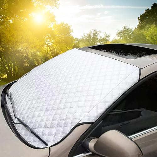 DBAILY Sonnenschutz Auto, Frontscheibenabdeckung, Auto Winter Frostabdeckung, Sonnenschutz Auto Frontscheib, Autoscheibenabdeckung Frostschutz Schnee Abdeckung Gegen Sonne Staub Frost EIS