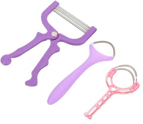 PENIKOKO Manueller Gesichts Epilierer aus Kunststoff und Metall 3 Stück Einfach zu Greifen und Rutschfest Tragbar Zufällige Farbe für Oberlippen und Kinnhaarentfernung bei Frauen