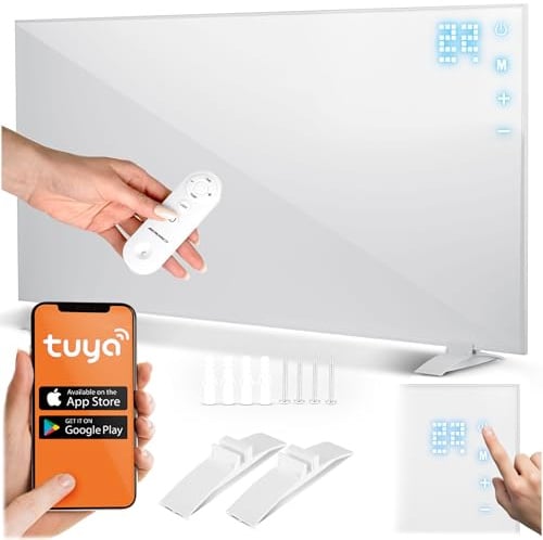 Berdsen Infrarotheizung - Heizstrahler - 720 W - Schnelles Aufheizen - Touchscreen - WiFi-Fernbedienung App - Timer 1-9 h