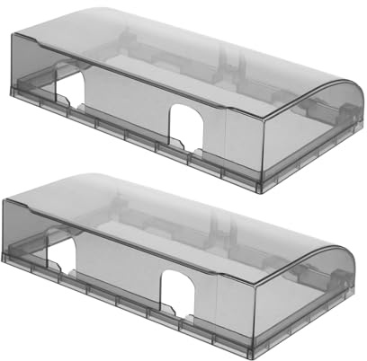 SAFIGLE 2 piezas Cubierta Protectora para Enchufe Doble Autoadhesiva Caja Antisalpicaduras Transparente para Interruptor de Pared Protector Seguridad para Baño Cocina y Exterior Unidades