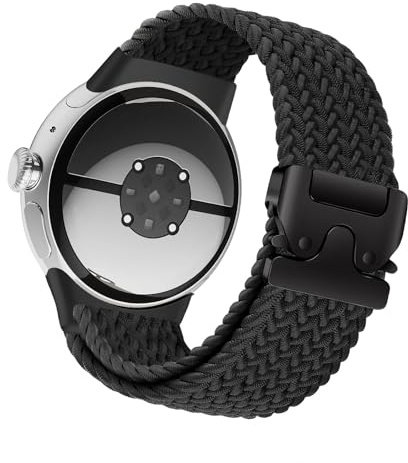 Zspoly Nylon Geflochtenes Armbänder kompatibel mit Google Pixel Watch3/4 45mm Armband Elastische Atmungsaktive Sport armbänder für Männer und Frauen für Pixel watch1/2/3/4 41mm Fallschirm WatchArmband