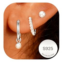 AVOTTO 3 Paar Ohrringe Ohrstecker Silber für Damen Schmuck Geschenk | Ohrringe Silber für Damen Schmuck Geschenk Silber Silver Earrings