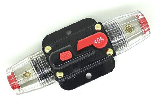 Buwico - DC 12 V, 20 A, 30 A, 50 A, 60 A, 80 A - Protection de voiture - Support de disjoncteur