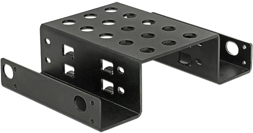 DeLock Einbaurahmen 2X 2.5 zu 5.25 Metall schwarz