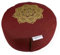 Meditationskissen Yogakissen Celine Madeleine Stickerei Bezug waschbar, Innenkissen mit Bio-Dinkelspelzen 33 x 15 cm Anfänger und Geübte in grau, olive, natur oder buddhistisch rot (buddhistisch rot)