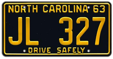 Celebrity Machines The Andy Griffith Show | JL 327 | Metal Stamped License Plate