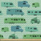 ABAKUHAUS Wohnmobil Gewebe als Meterware, Plätze und Wohnwagen, Schön Gewebten Stoff für Polster und Wohnaccessoires, 1M (148x100cm), Mintgrün Grün und Blau