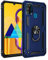 BestST Hülle für Samsung Galaxy M30S/Galaxy M31/Galaxy M21 + schutzfolie,Handyhülle für Samsung M30S/Galaxy M31/Galaxy M21 Cover,Armor Stoßfest TPU PC Schutzhülle Ringhalter Handytasche Case, Blau