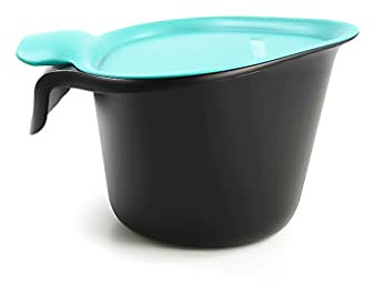 Tupperware Adretto Küchenhelfer Tischmüll 2,5 L schwarz-türkis Bio Alles in Reinen 38106