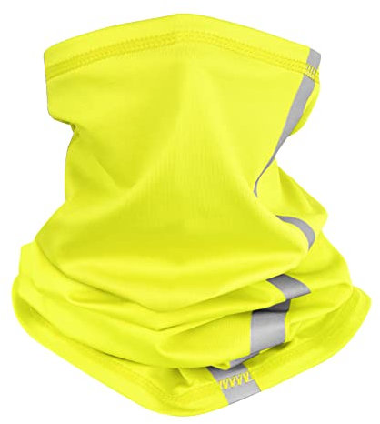Muka Cache-Cou de sécurité à Rayures réfléchissantes Foulard Bandana pour Moto activités de Plein air et Travail