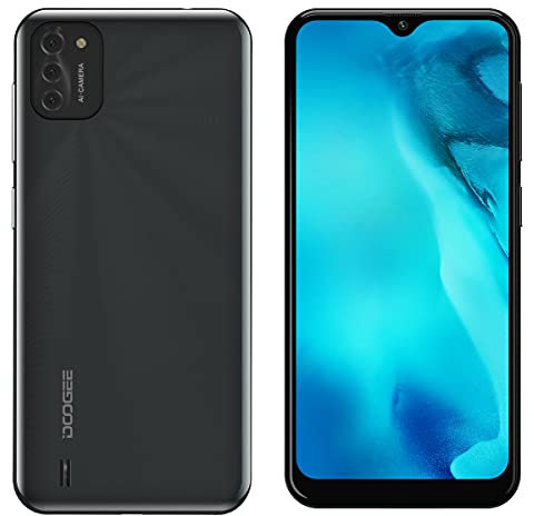 DOOGEE X93 3G Teléfono Móvil Libre, 6.1 HD+ Waterdrop Pantalla, Android 10 Smartphone Quad-Core 2GB RAM 16GB ROM, Dual SIM Moviles, Triple Cámara 8MP,Cámara Frontal 5MP, GPS Desbloqueo Facial Negro