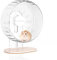 Bucatstate Hamsterrad, 21cm Laufrad Hamster Leise Hamster Spielzeug Transparent, rutschfeste Laufscheibe für Totoro Mouse Eichhörnchen Chinchillas Kleintier Haustier