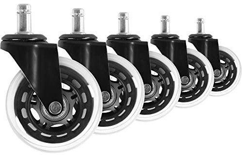 Möbelrolle (5er Set) in Schwarz - 7x3x7cm (LxBxH)