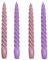 Talking Tables Bougies Torsadées en Spirale Italienne - Lot de 4 Bougies Décoratives - 25cm de Haut
