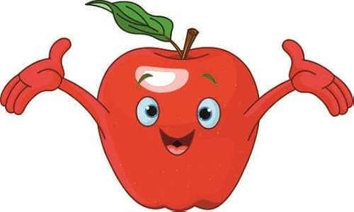 U24 Aufkleber lustiger Apfel 9 x 15 cm Autoaufkleber Sticker Konturschnitt