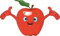 U24 Aufkleber lustiger Apfel 9 x 15 cm Autoaufkleber Sticker Konturschnitt