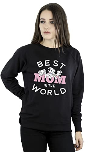 Disney Women's 101 Dalmatians Best Mum in The World Sweatshirt Black Large