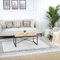 Livabliss Monaco Teppich Wohnzimmer Boho, großer Teppich Schlafzimmer 200x275 cm - Teppiche für Esszimmer mit geometrischem Muster, Skandinavischer Wohnzimmerteppich modern in Grau, Schwarz, Creme