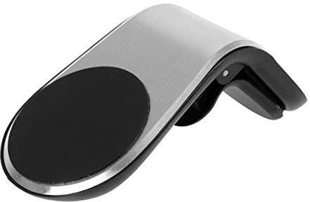 Turbocar - Support Smartphone Voiture - Magnétique - Fixation à Pince sur Grille d'aération - Livré avec Une Plaque métallique adhésive Ronde - Support Smartphone magnétique Pince aération