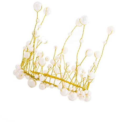 Beavorty Kristallperle Tiara Hochzeits-cupcake-topper Haarschmuck Tischdekoration Prinzessin Kopfbedeckung Prinzessin Themenparty Cupcake-topper Zum Geburtstag Ornamente Baby Kuchen