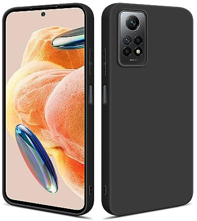 HSP Hülle für Xiaomi Redmi Note 12 Pro 4G [Staubabweisend] Handyhülle | Premium TPU Silikon Case Schutzhülle | Kratzfest Stoßfest Fallschutz | Kameraschutz Displayschutz | Passgenau Dünn Matt |Schwarz