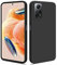 HSP Hülle für Xiaomi Redmi Note 12 Pro 4G [Staubabweisend] Handyhülle | Premium TPU Silikon Case Schutzhülle | Kratzfest Stoßfest Fallschutz | Kameraschutz Displayschutz | Passgenau Dünn Matt Schwarz