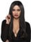 Balinco Perücke Schwarz lang, Langhaar Frisur Damen, Brünette Damenperücke, Karneval Kostüm, Cosplay, Anime,Fasching, Doll, Gothic Halloween, Glatte Schwarze Langhaar Perücke für Karneval I Halloween