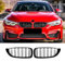 Hengjiayao Parrilla Rejilla F32 para BMW Serie 4 F32 F33 F36 (2014-2019) F82 M4 F80 M3 (2015-2019) Parrilla (juego de 2 rejillas ABS negras de doble aleta) (For 4er F32 2014-2019)