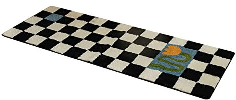 HERCHR Tapis De Couloir, Couloirs, Tapis De Cuisine, Tapis De Couloir Noir, Tapis De Couloir à Carreaux(E)