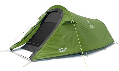 Vango Talas 200 Tunnel Tent [Amazon Exclusive] Easy To Pitch 2 Man Tent Waterproof for Adventure Camping, Treetops Green