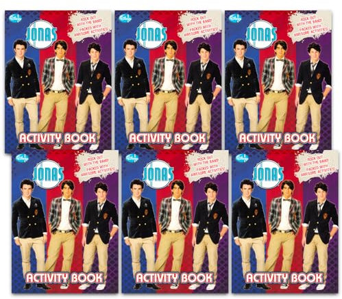 Disney Jonas Brothers Partygeschenk-Set – Bündel mit 6 Jonas Brothers Mal- und Aktivitätsbüchern für Geburtstagspartys, Jonas Brothers Partyzubehör für Mädchen